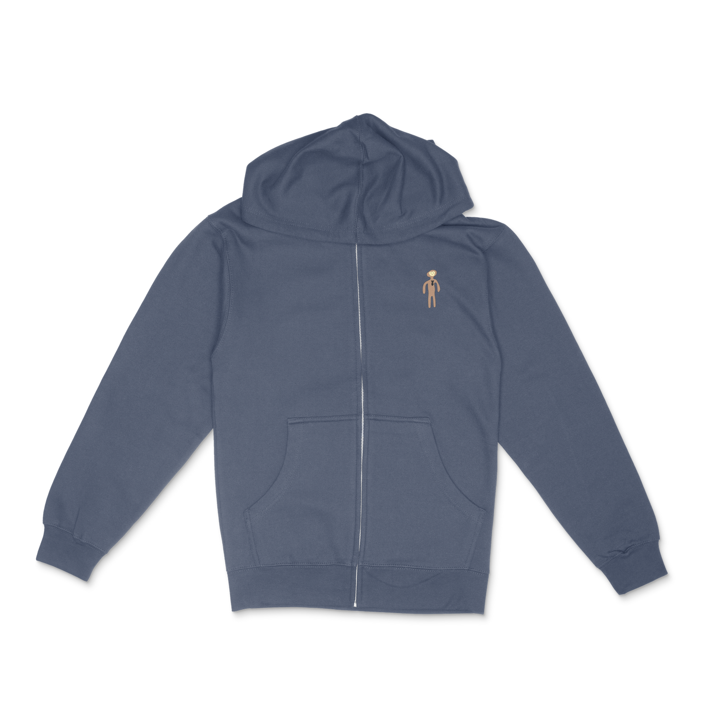 Embroidered Zip-Up Hoodie