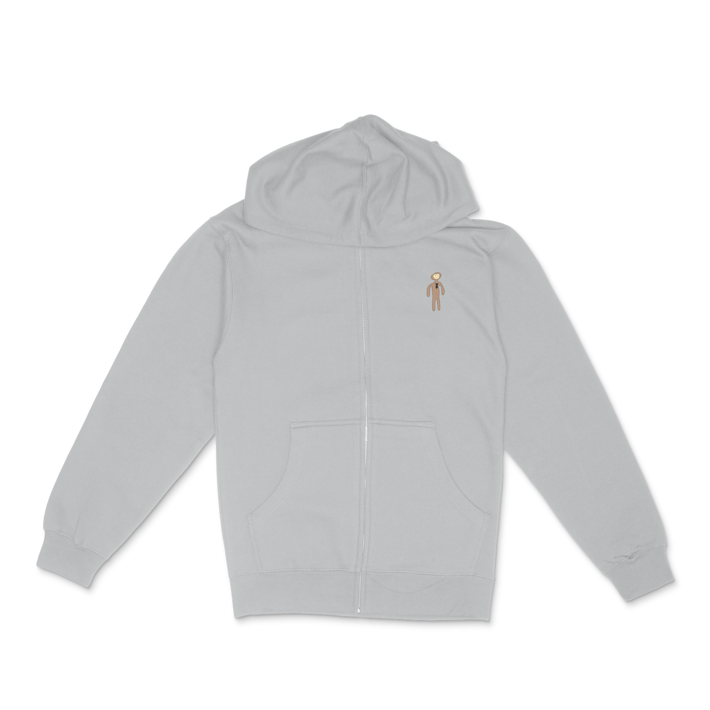 Embroidered Zip-Up Hoodie