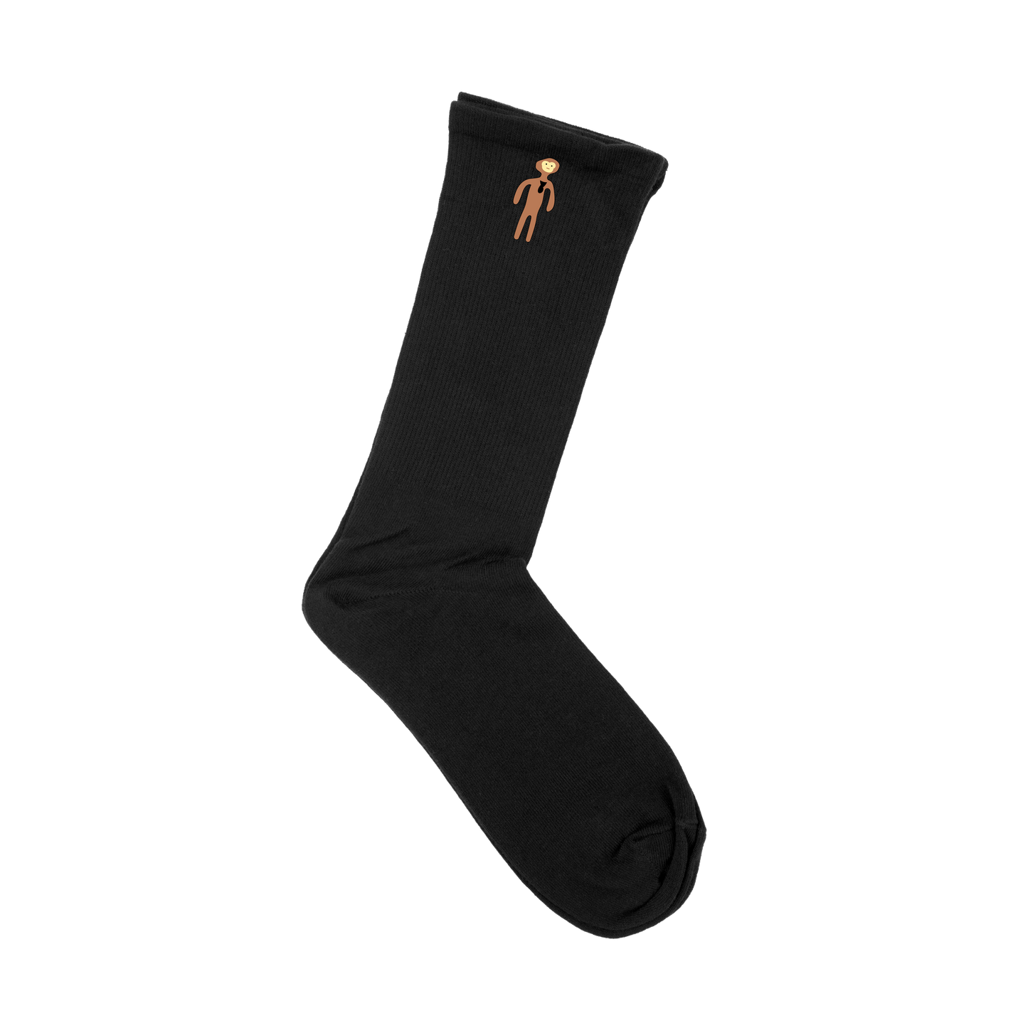 Embroidered Monke Socks (Black)