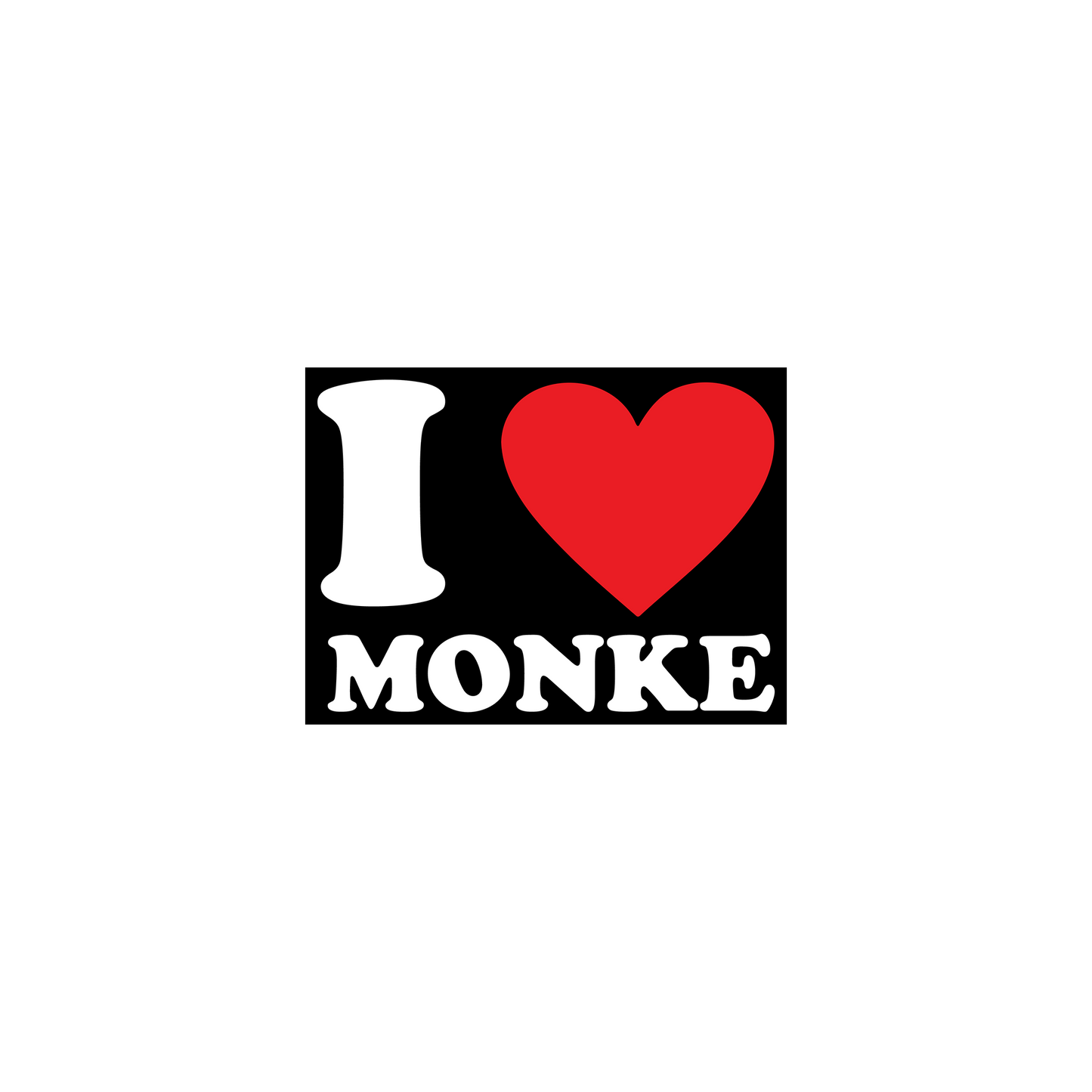 I ❤️ Monke Sticker