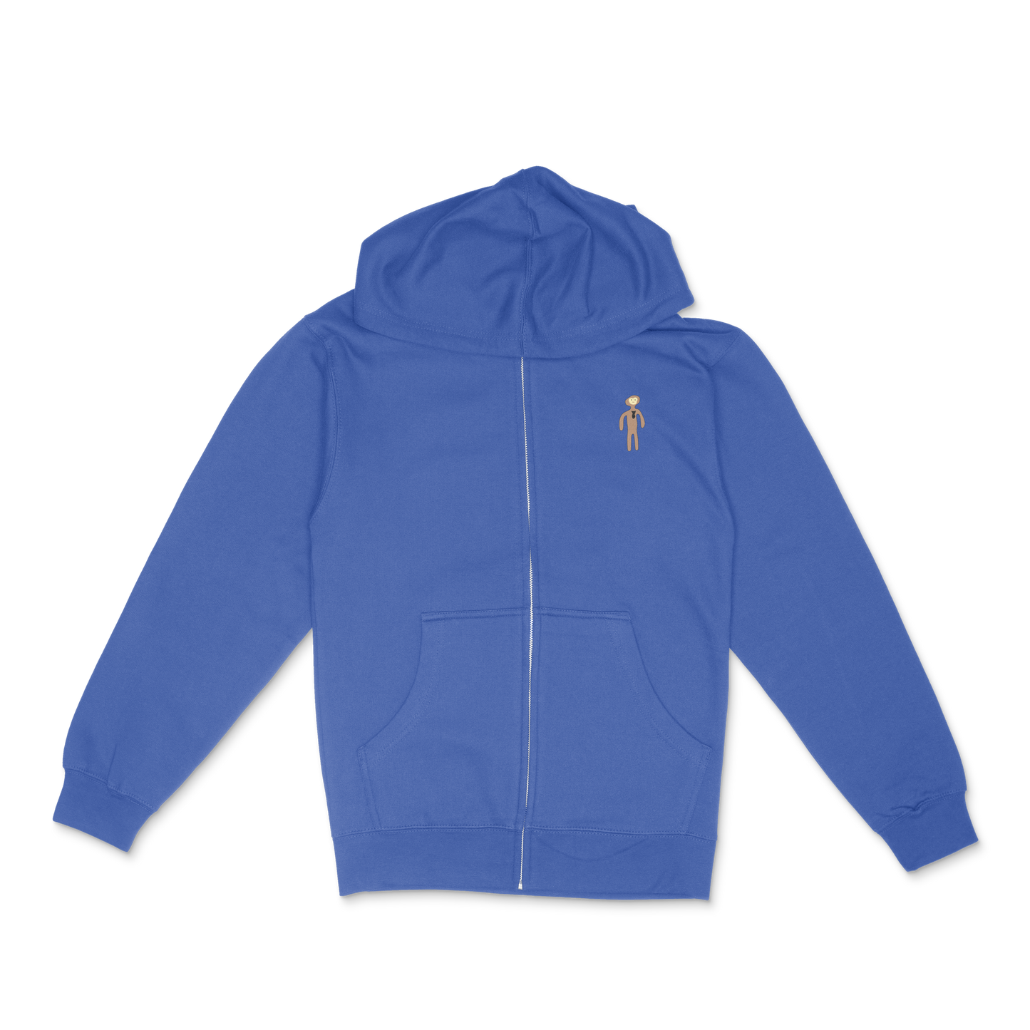 Embroidered Zip-Up Hoodie