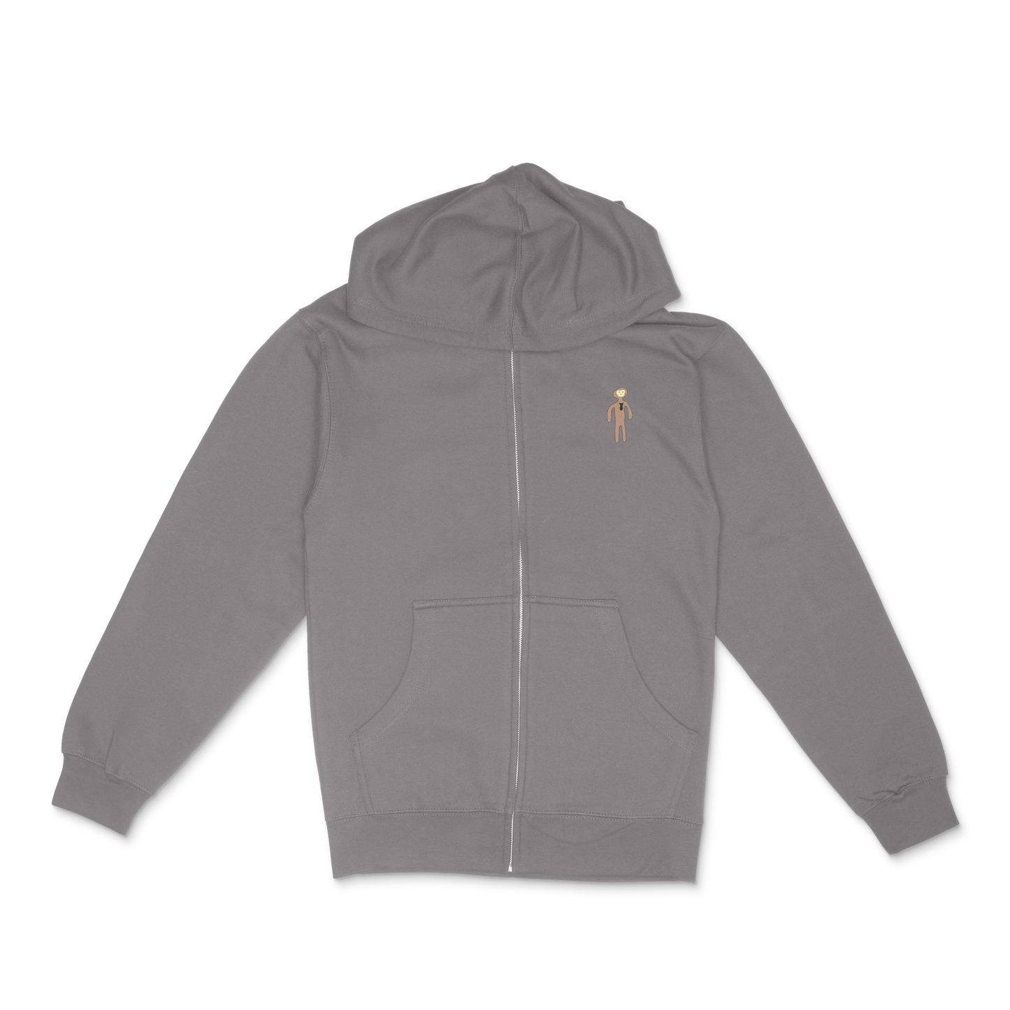 Embroidered Zip-Up Hoodie