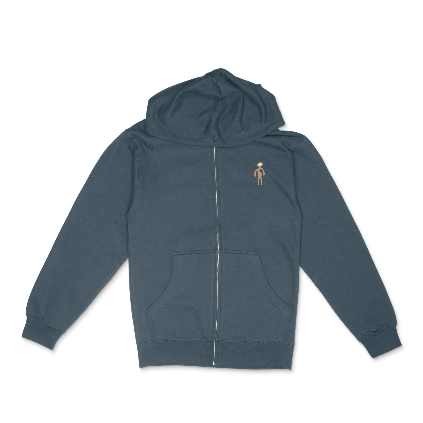 Embroidered Zip-Up Hoodie