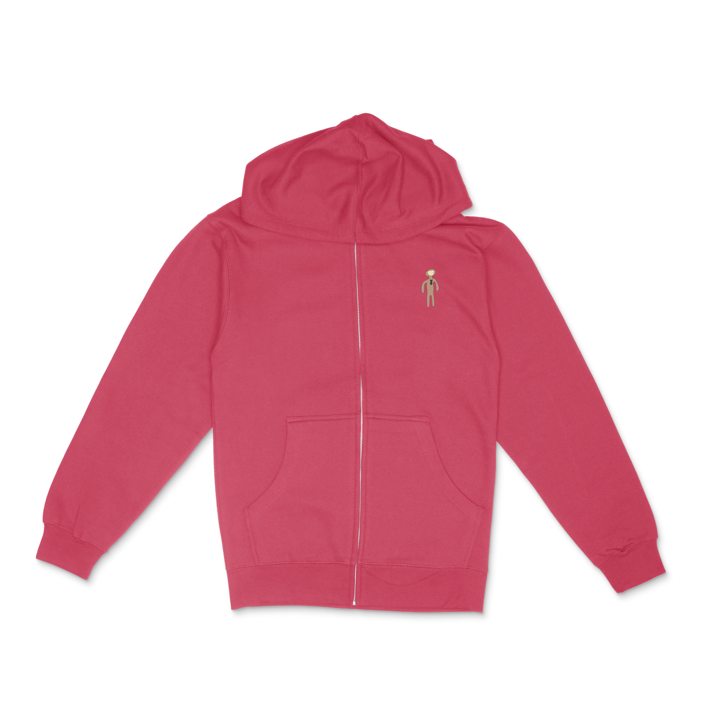 Embroidered Zip-Up Hoodie
