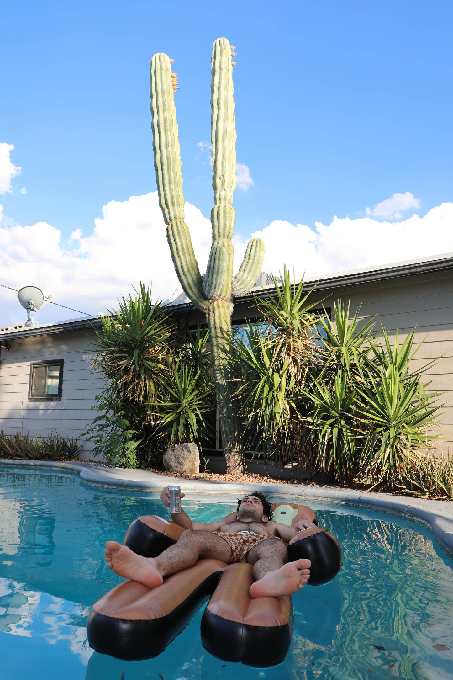 Checkered Monke swim trunks