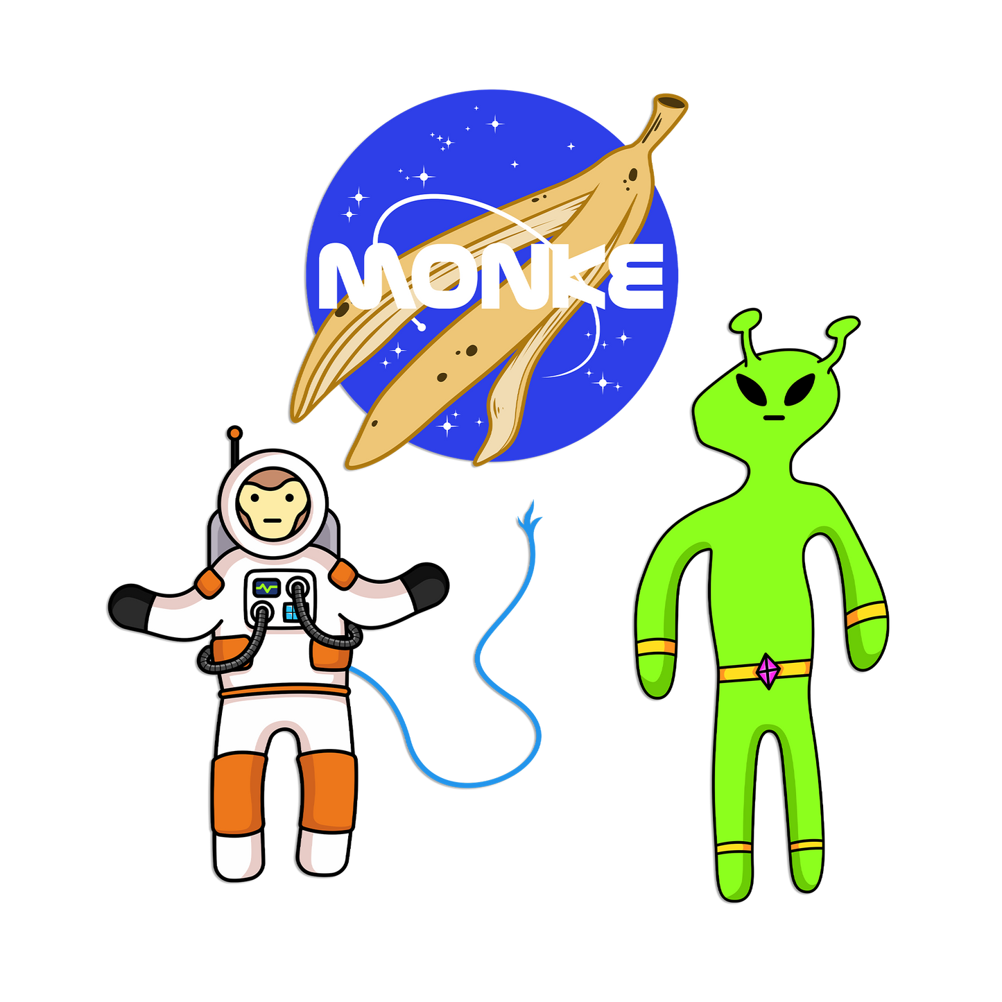 Space Monke Sticker pack