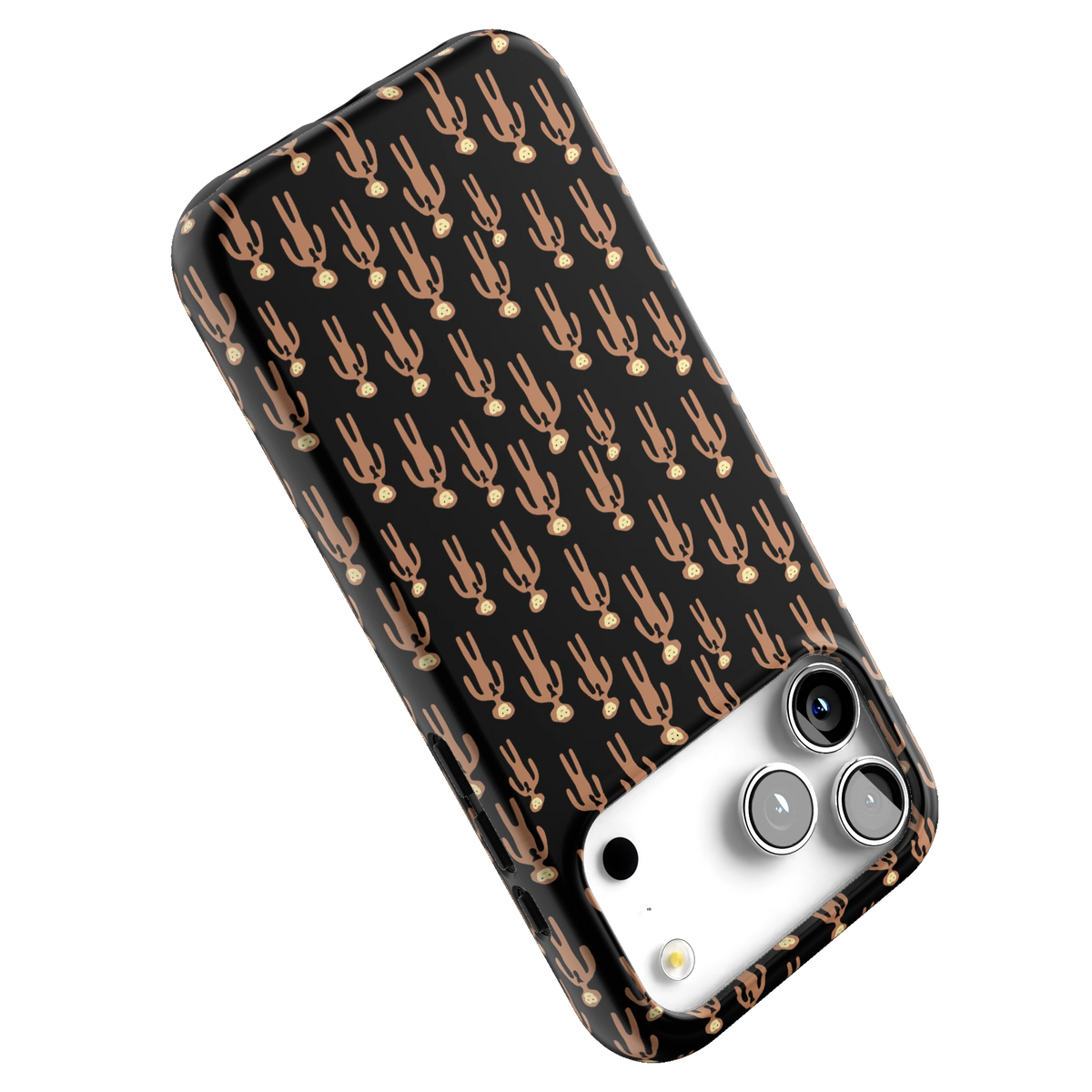 Monke Pattern Black Case