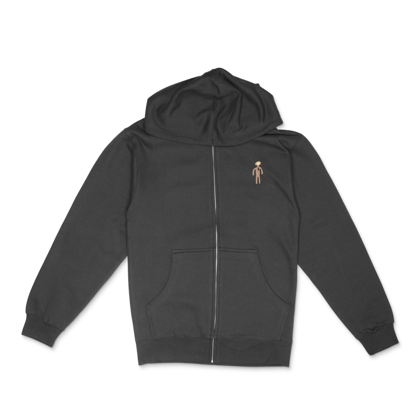 Embroidered Zip-Up Hoodie