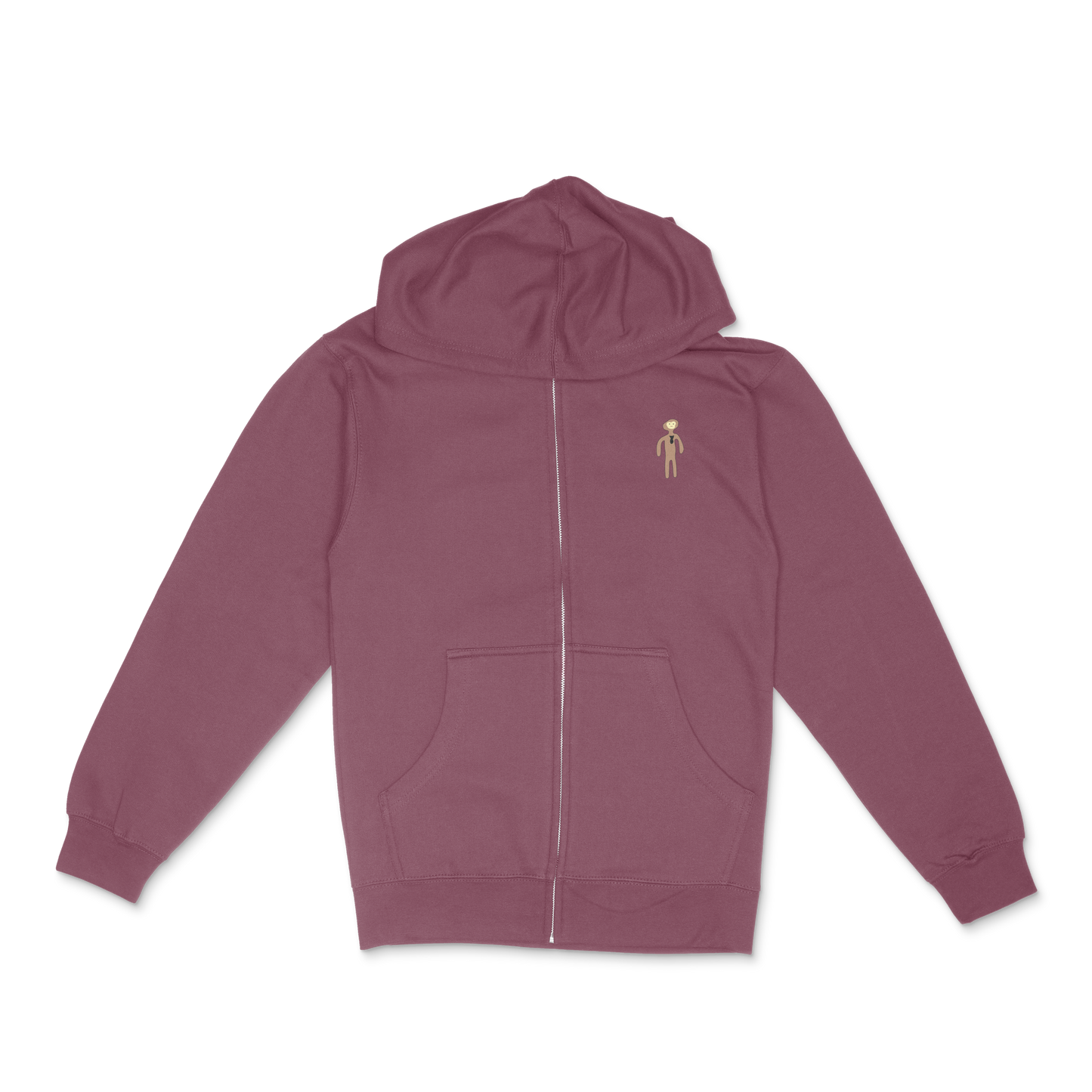 Embroidered Zip-Up Hoodie