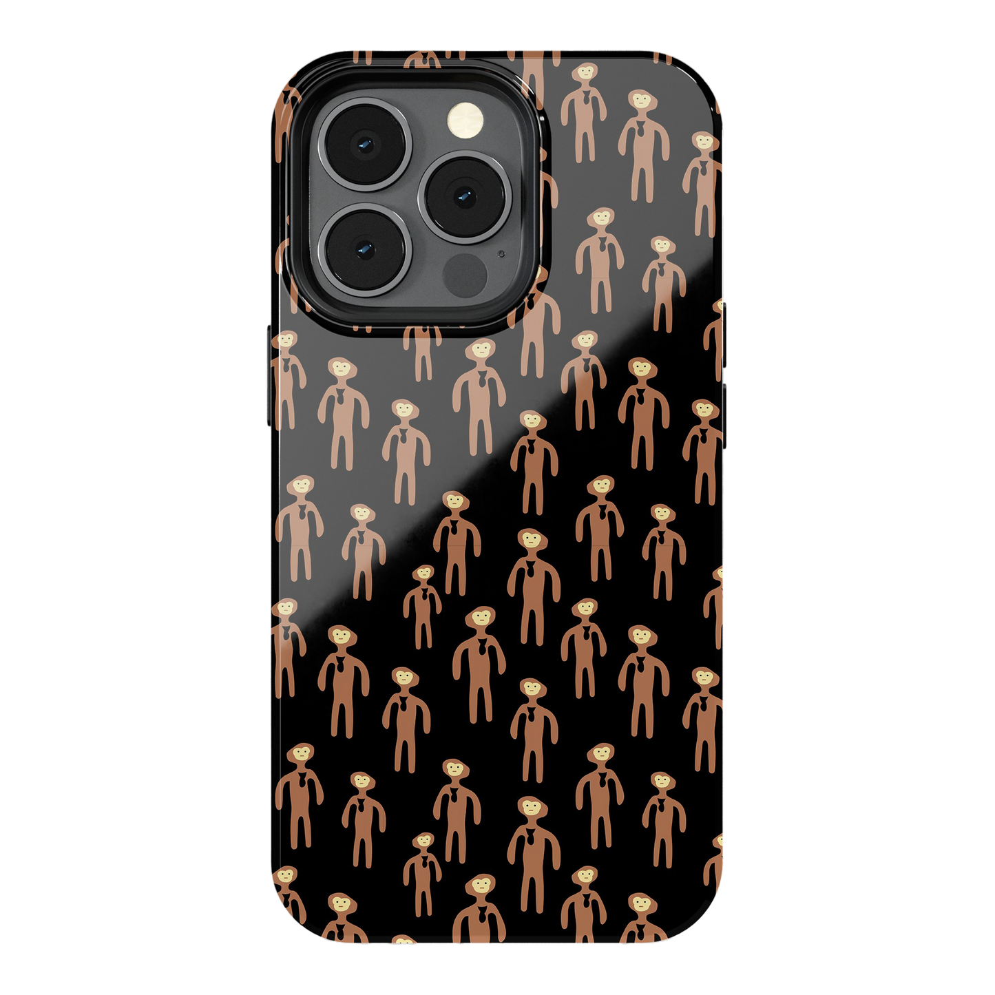 Monke Pattern Black Case