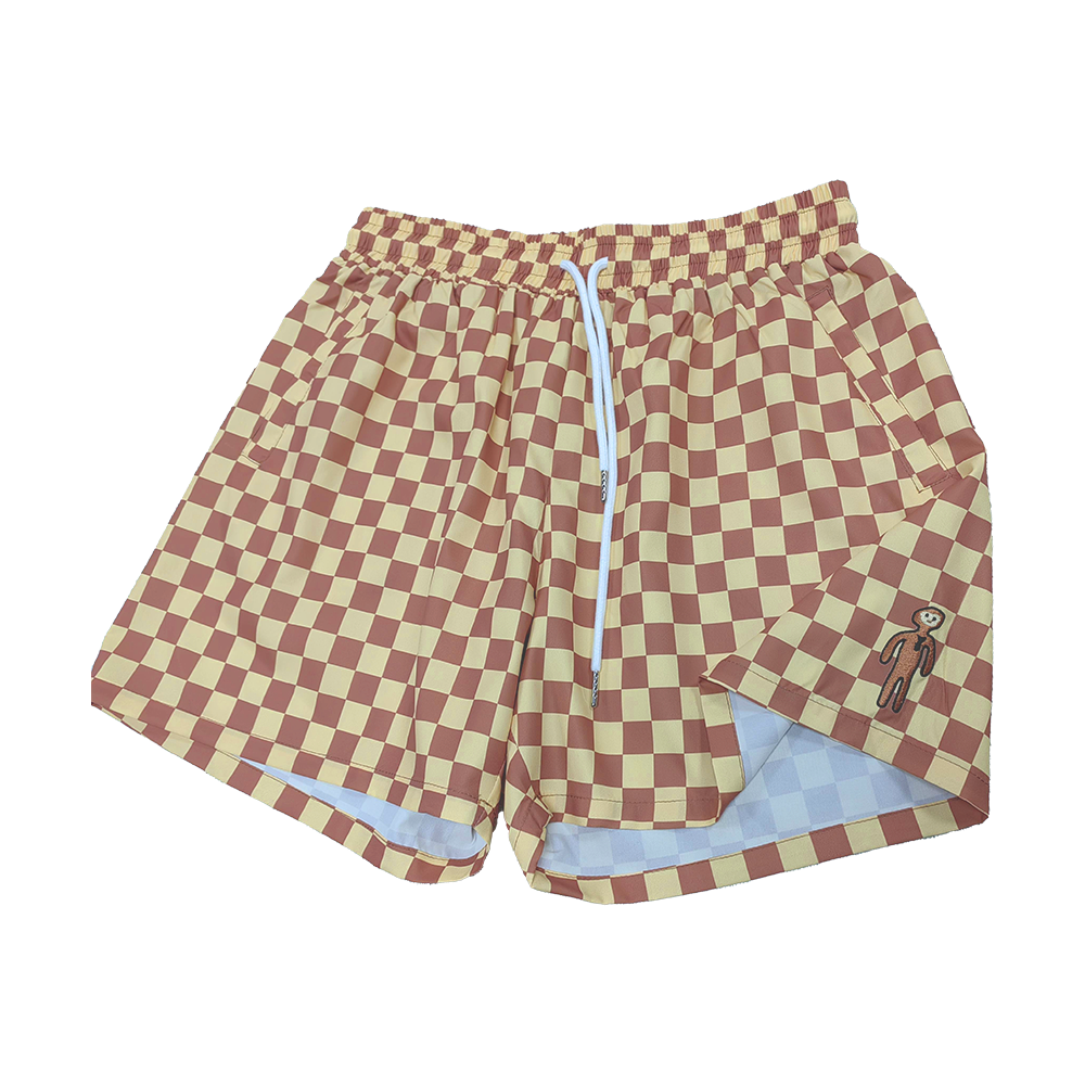 Checkered Monke swim trunks