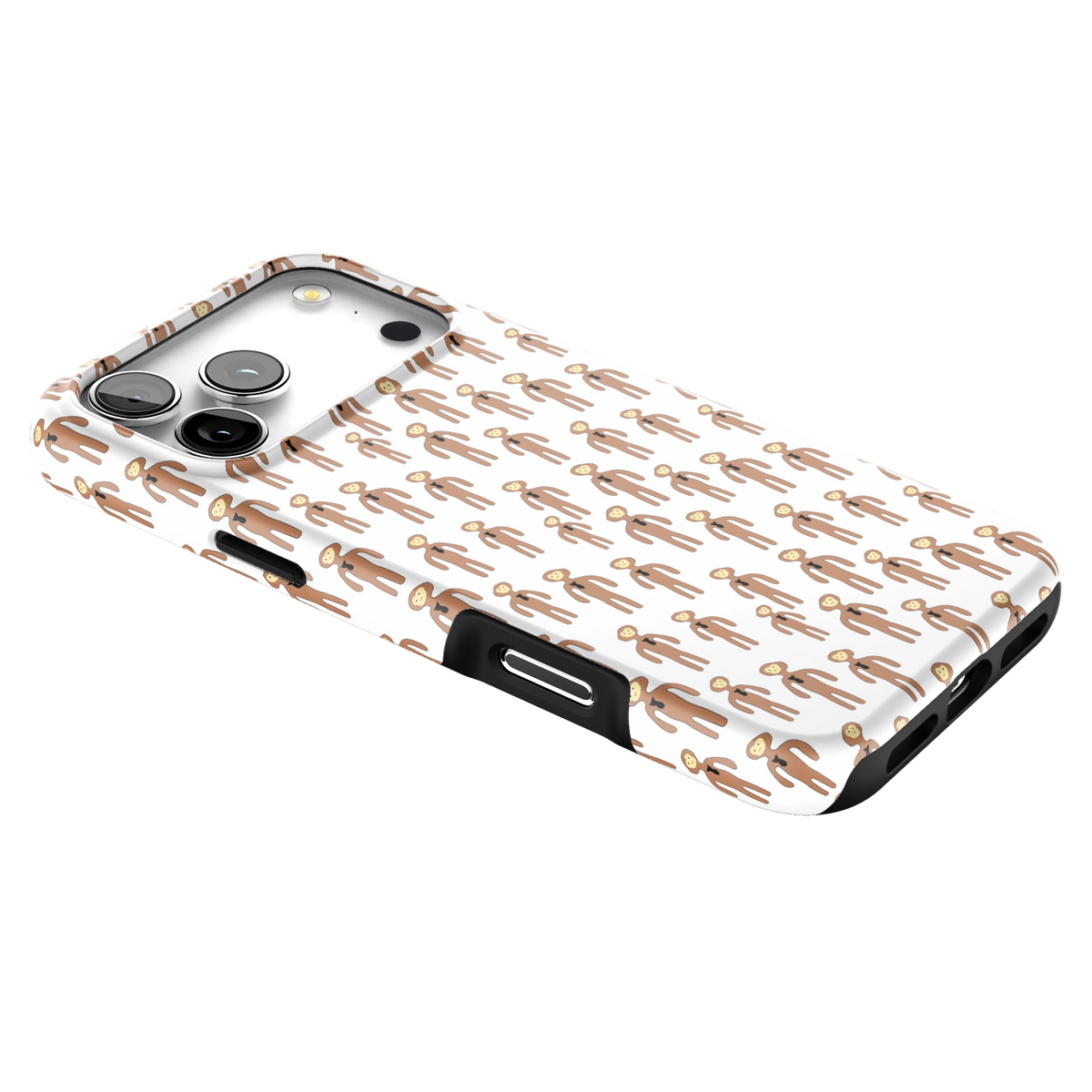 Monke Pattern White Case