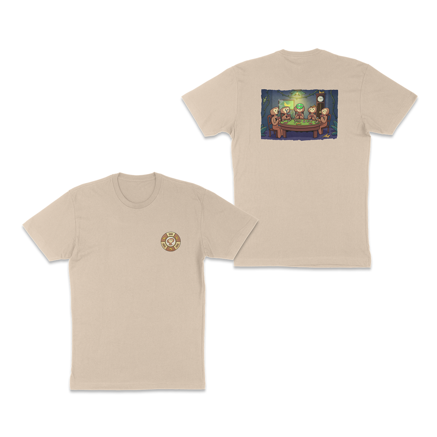 Monkes Playing Poker T-Shirt