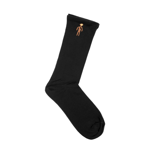 Embroidered Monke Socks (Black)