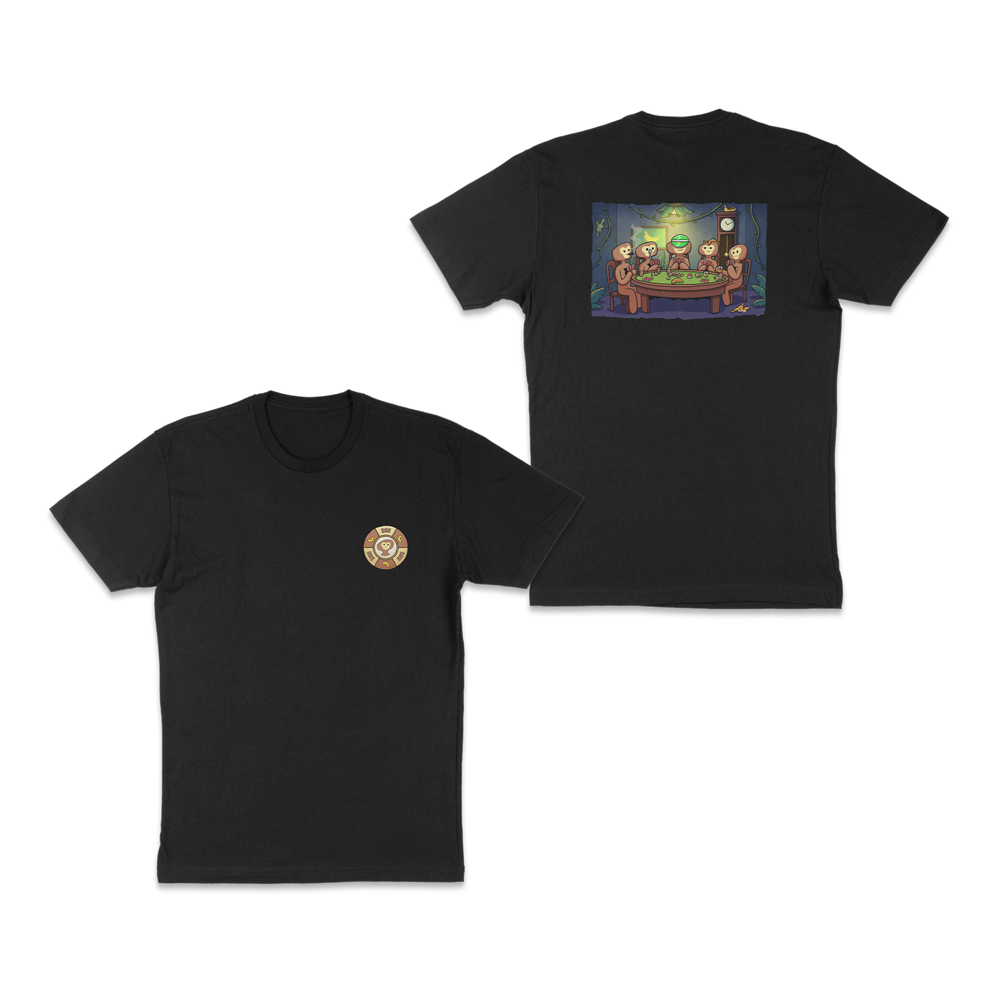 Monkes Playing Poker T-Shirt