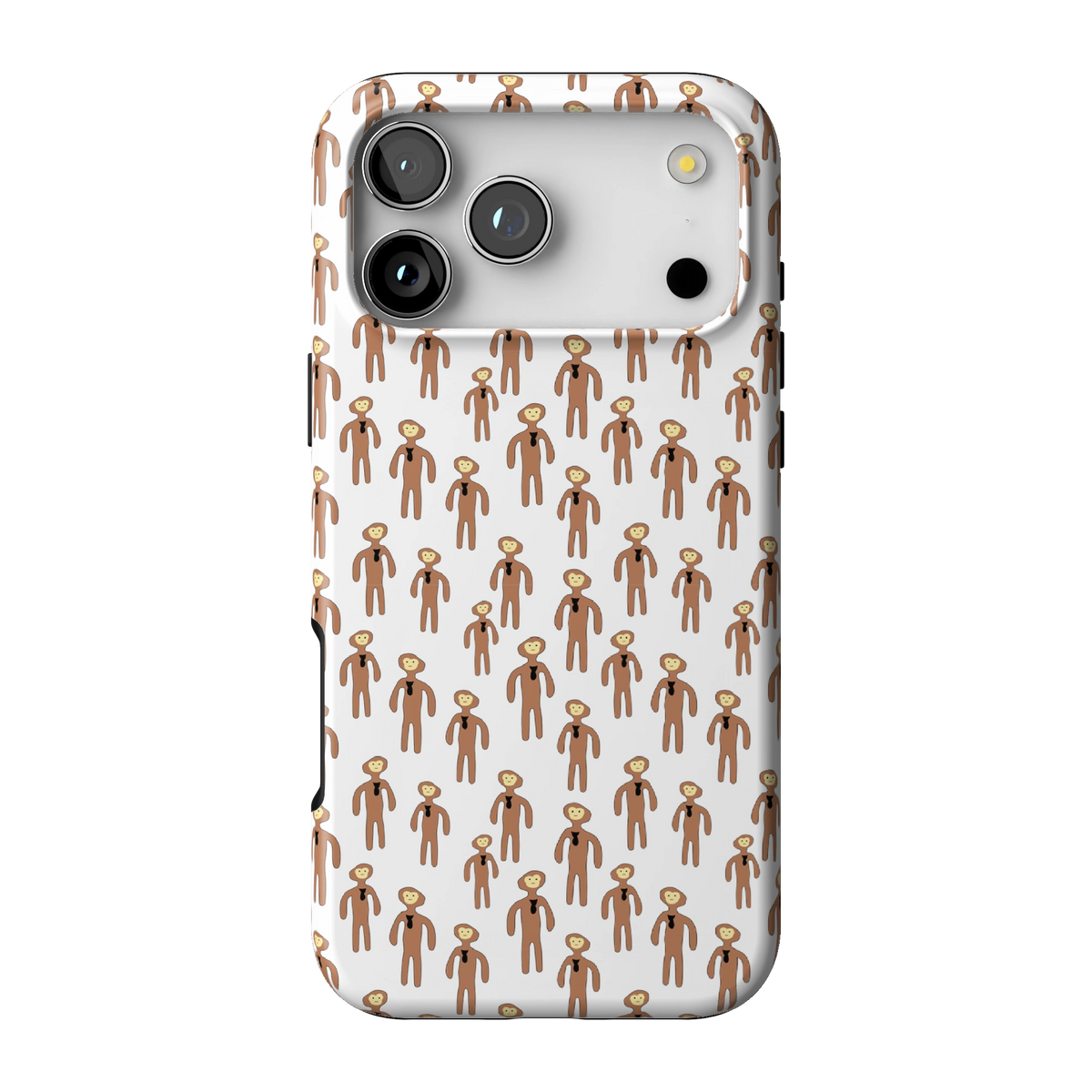 Monke Pattern White Case