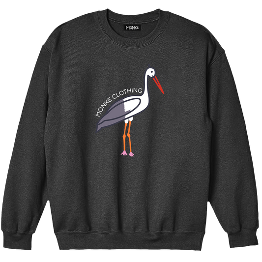 Stork Woven Sweater (Black)