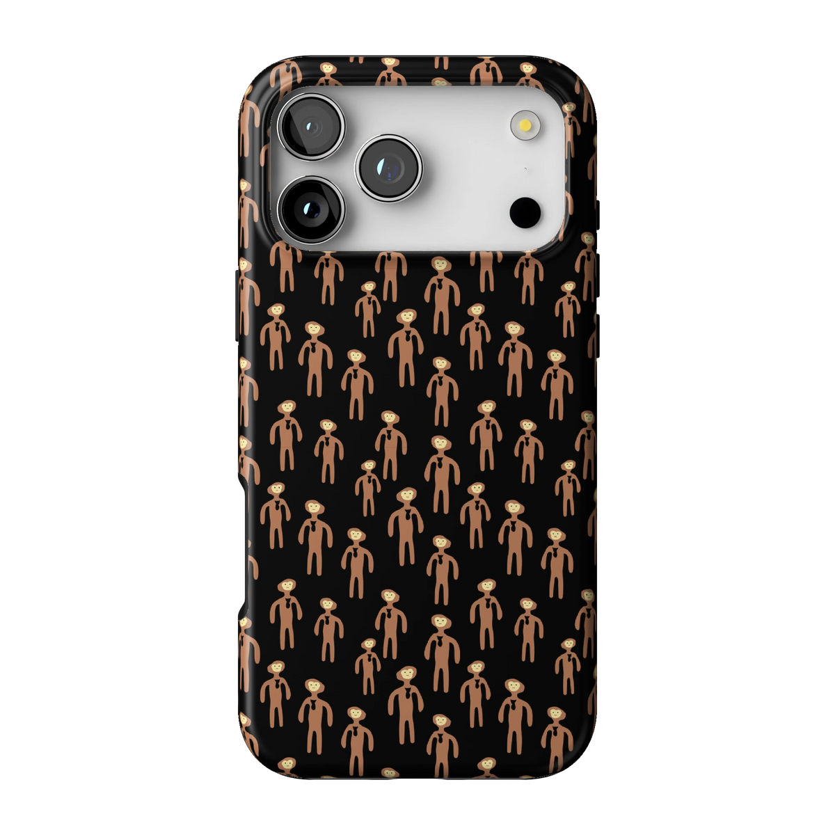 Monke Pattern Black Case