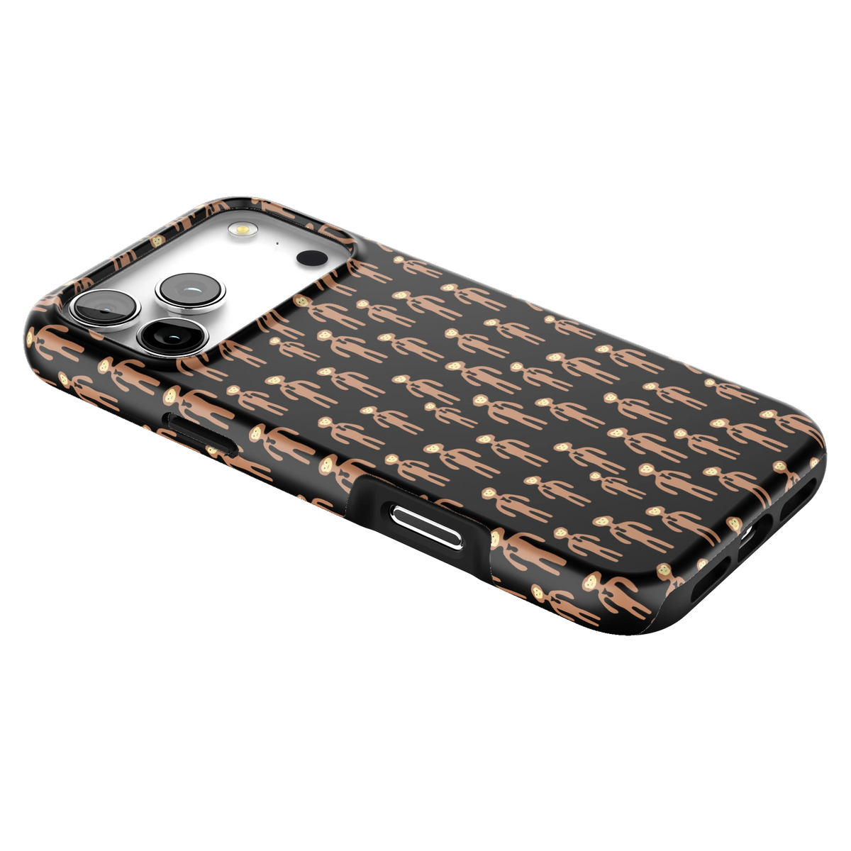 Monke Pattern Black Case
