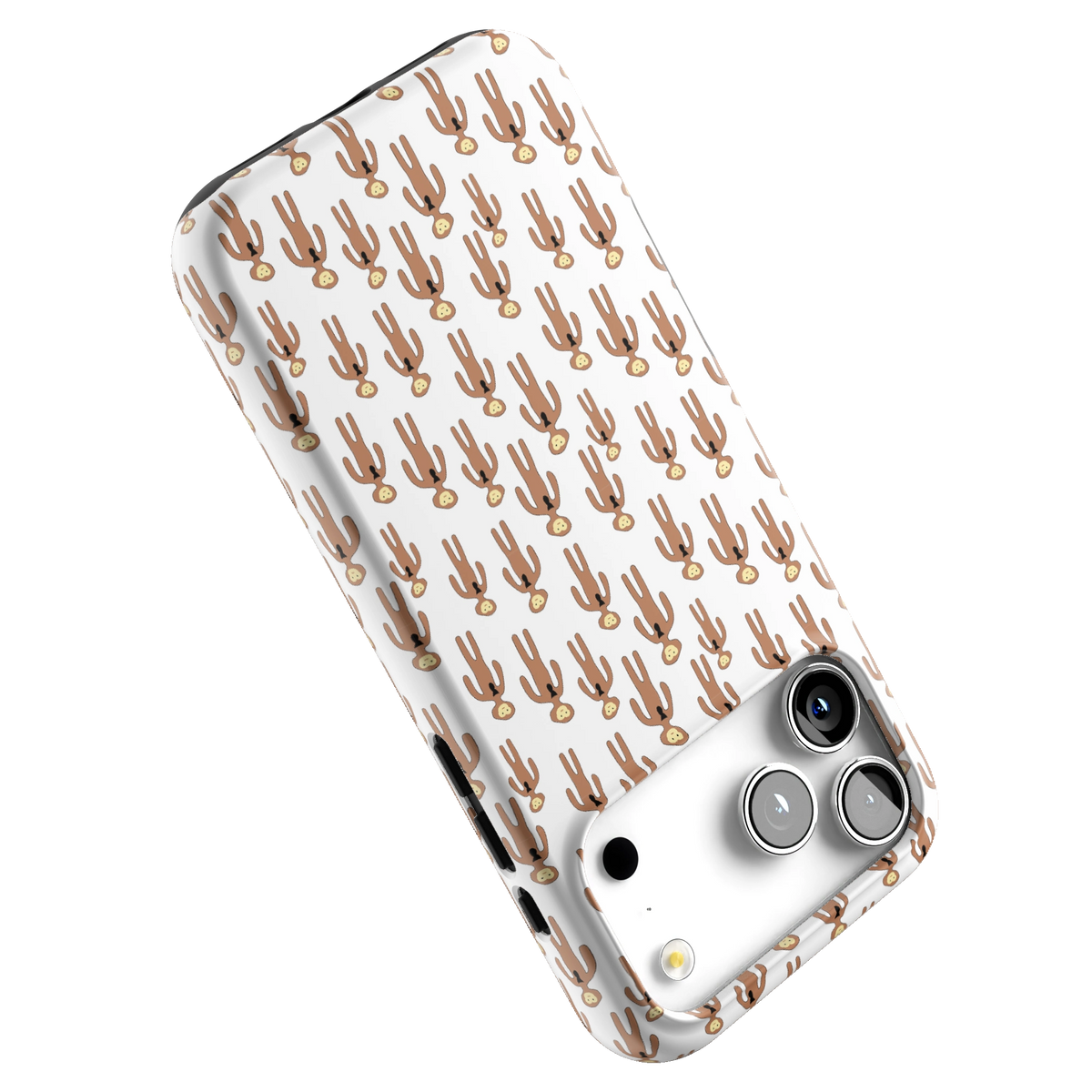 Monke Pattern White Case